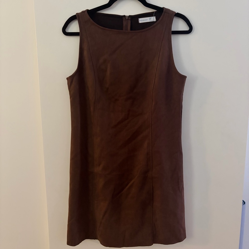NWT Primark brown suede dress